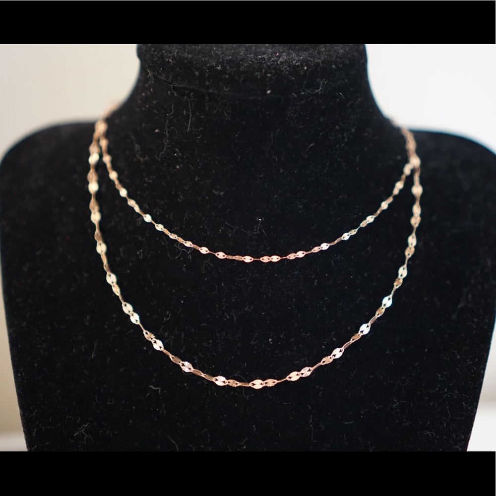 14k Rose Gold Lana Jewelry Two Tier Necklace